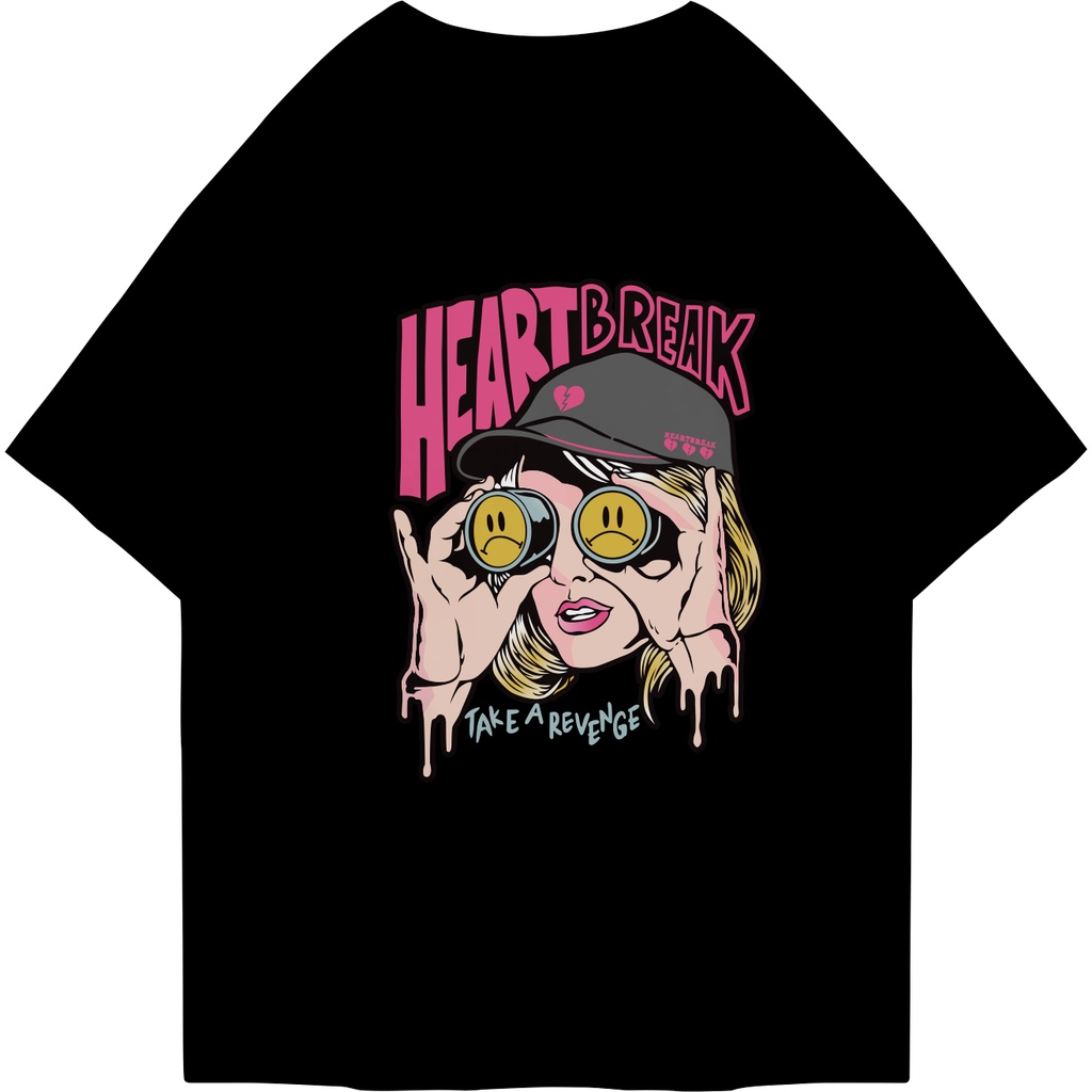 Firstlast Oversized Tshirt Heart Break | Kaos Oversize Pria dan Wanita