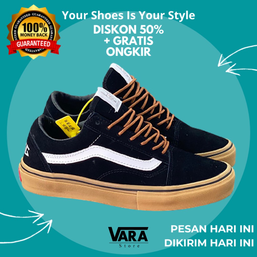 (BISA GRAB) VANSS OLDSKOOL GOLFWANG BLACK GUM