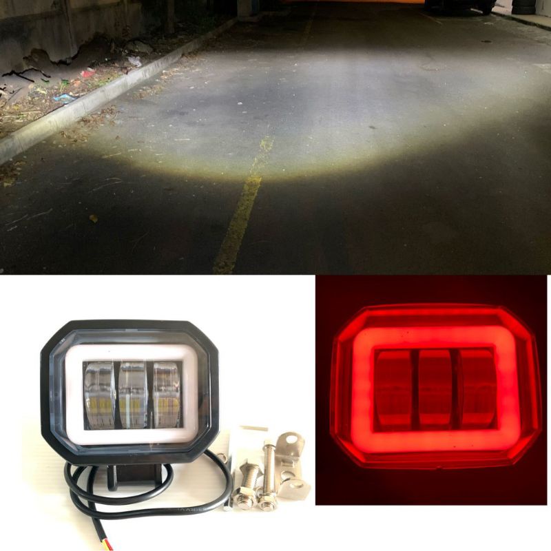 Lampu tembak Sorot Kotak Cwl K30 3 Mata Lampu Daymaker Kotak 3 Lensa 30 Watt led Cwl Mobil Motor