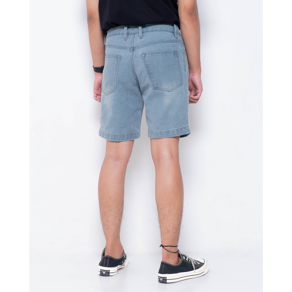 PLAIN Short Denim Washed - Greyish Blue Washed