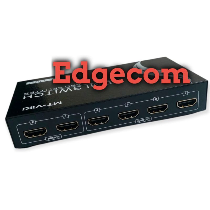 HDMI Switch and Splitter 2 input to 4 Output Selector with IR Remote