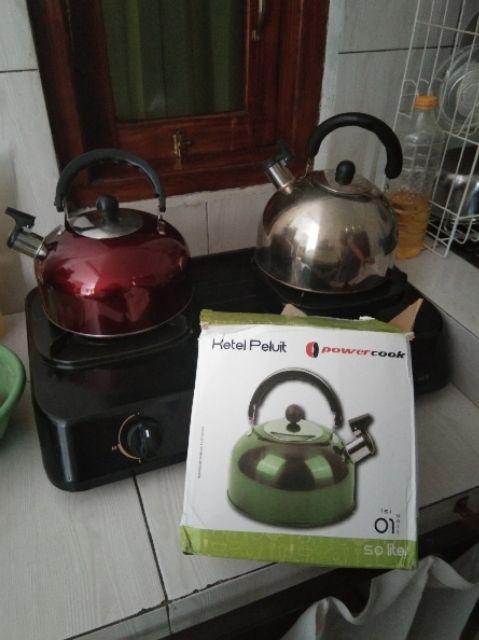 Teko Siul 5 Liter Stainless Ceret Bunyi Whistling Kettle Masak Air Panas Mini Warna Warni Lucu