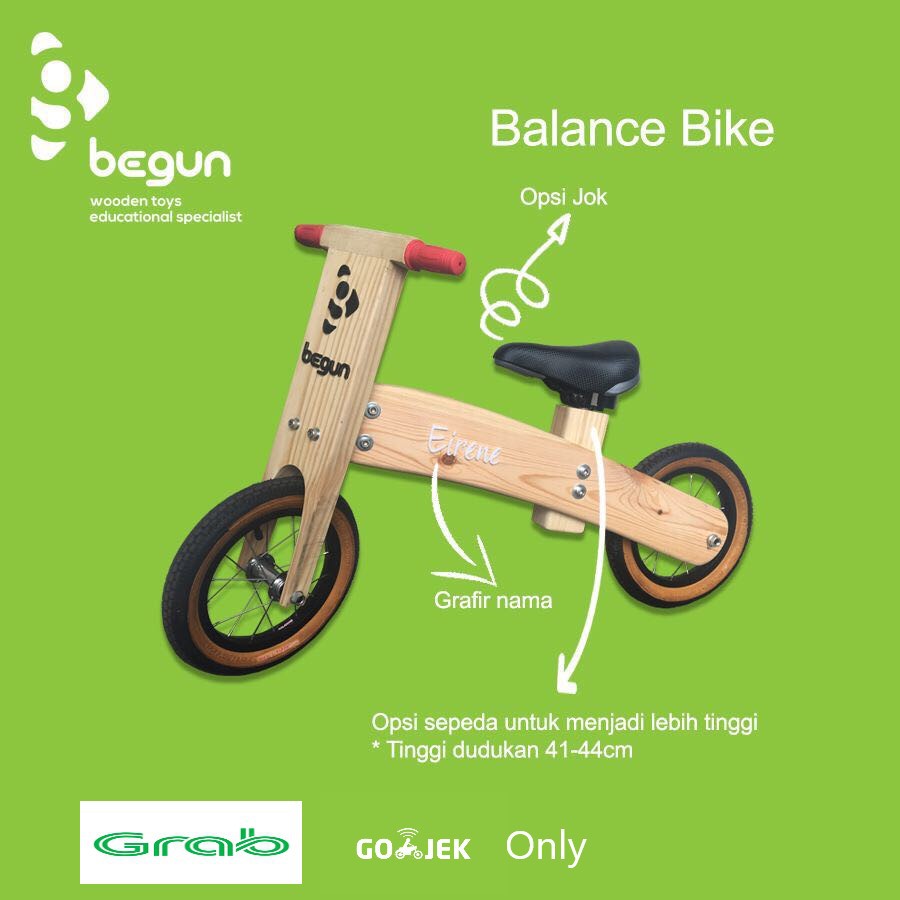 Begun Balance Bike/Pushbike/Sepeda Keseimbangan (Khusus Gojek/Grab)