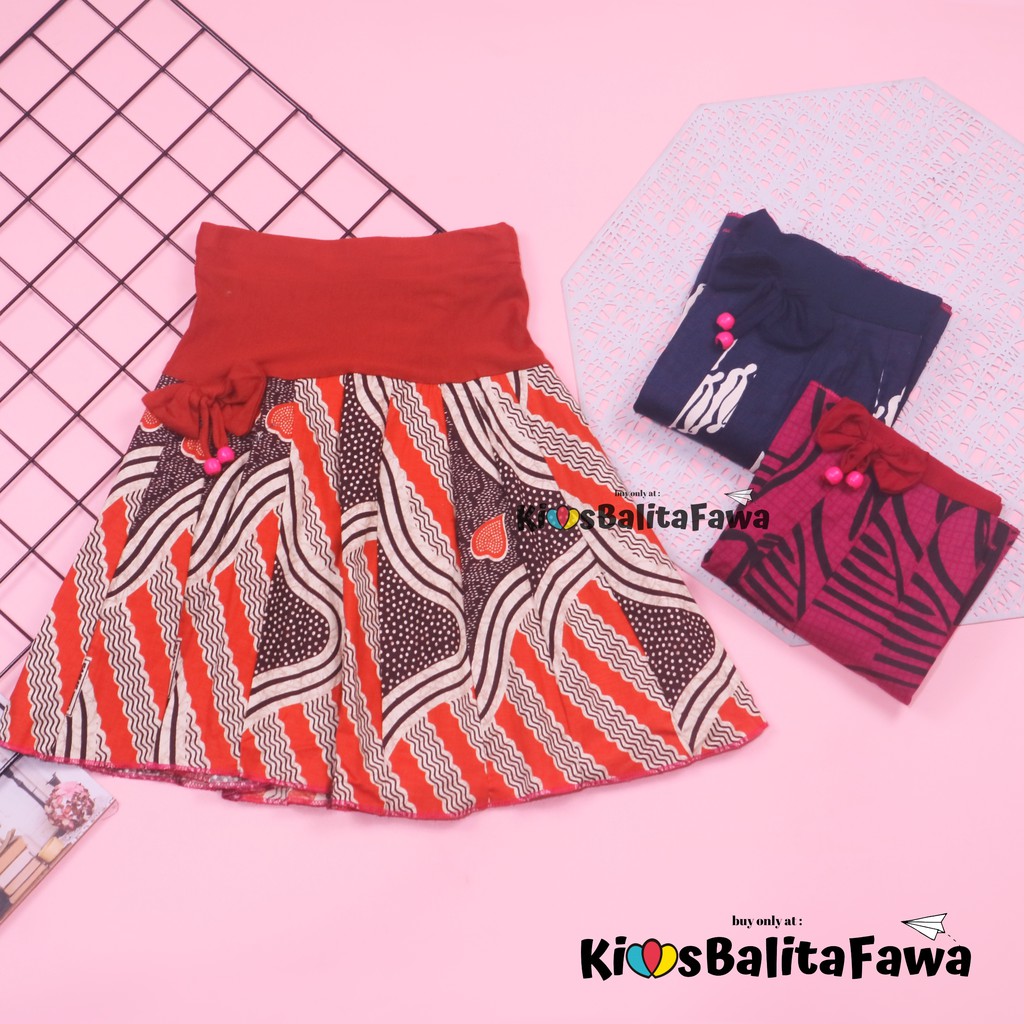 Rok Batik Anak uk. 3-4 Tahun / Skirt Pendek Bawahan Motif Anak Perempuan Murah Batik Lucu