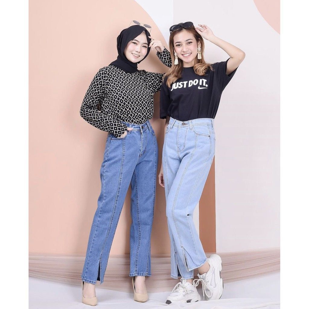 Celana Jeans Boyfreind Wanita Terbaru / Celana Jeans Wanita Terbaru 2021 Kekinian