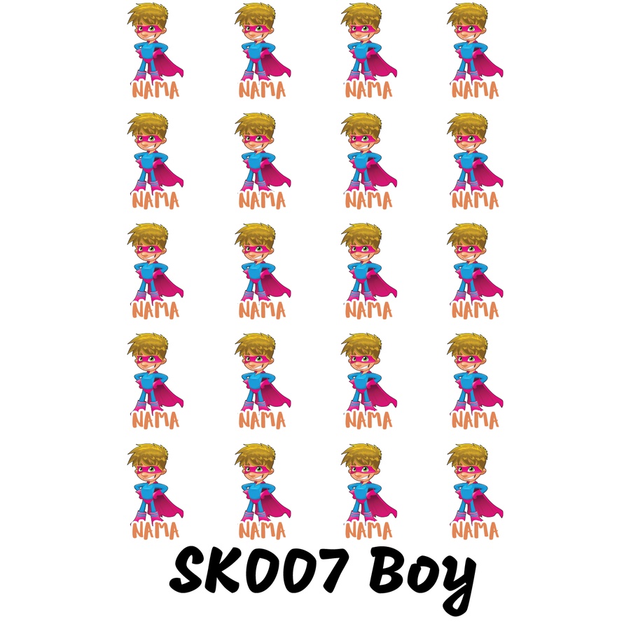 

Sticker Nama Cutting Label Waterproof Tahan Air Hero 07 (SK007)