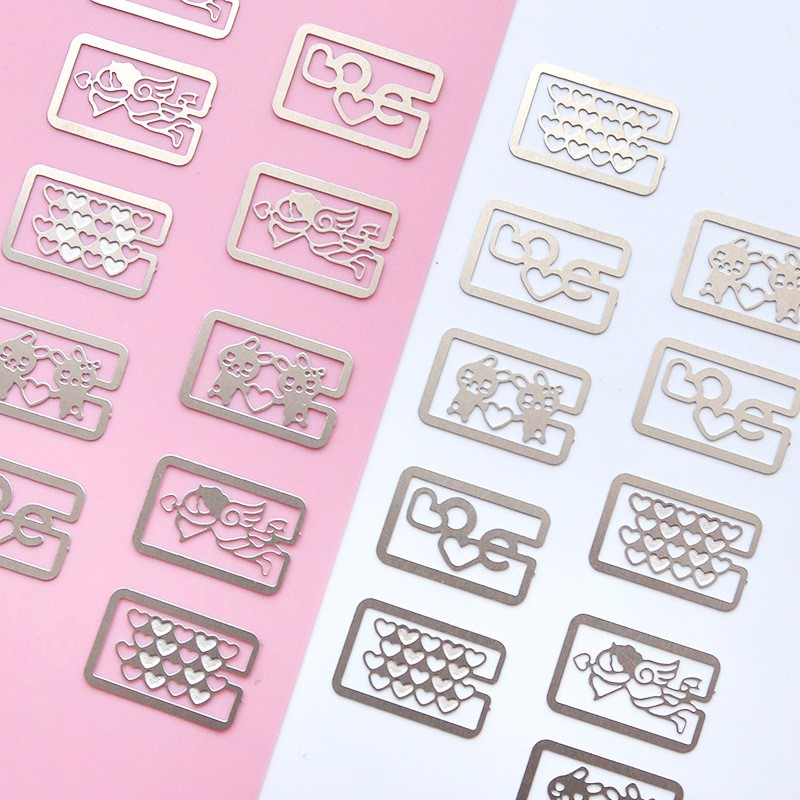 Cute Bookmark Paperclips Boxed Mini Metal 20 pieces/ box