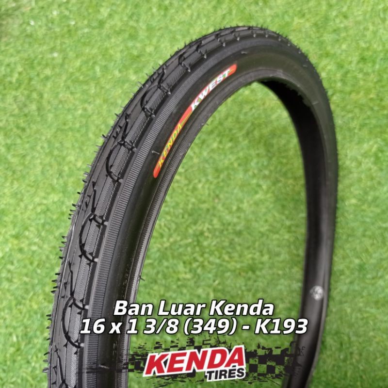 BAN LUAR KENDA 16 x 1-3/8 16x1-3/8 16x1.3/8 16 x 1.3/8 349 SEPEDA LIPAT