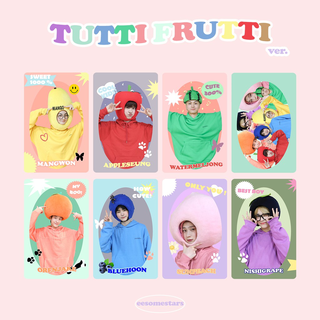 PHOTOCARD ENHYPEN UNOFFICIAL TUTTI FRUTTI ver jungwon heeseung jay jake sunghoon sunoo ni-ki
