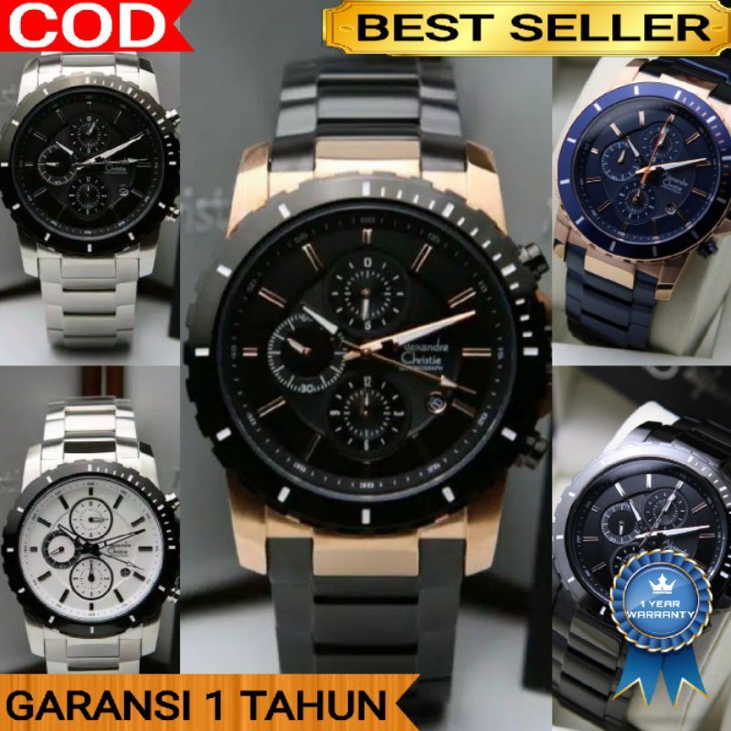 JAM TANGAN PRIA ORIGINAL ALEXANDRE CRISTIE  AC 6141 ORIGINAL GARANSI RESMI 1 TAHUN
