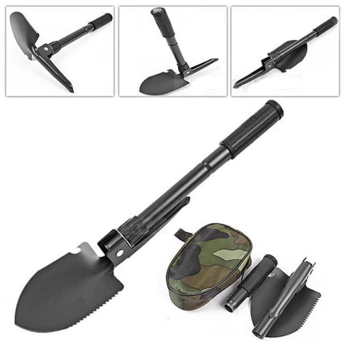 [GRAY.STORE178] Cangkul sekop lipat portabel kebun camping taman gunung mini cangkul portable -SKP