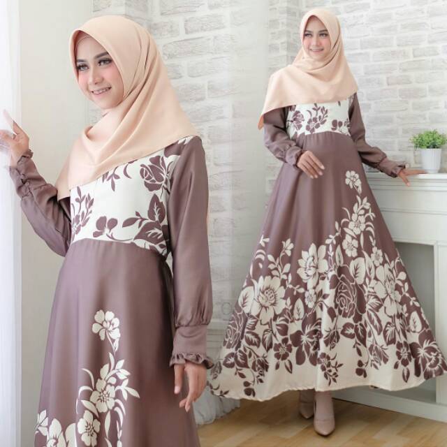 Baju gamis HILDA maxidress [ REAL PIC ]