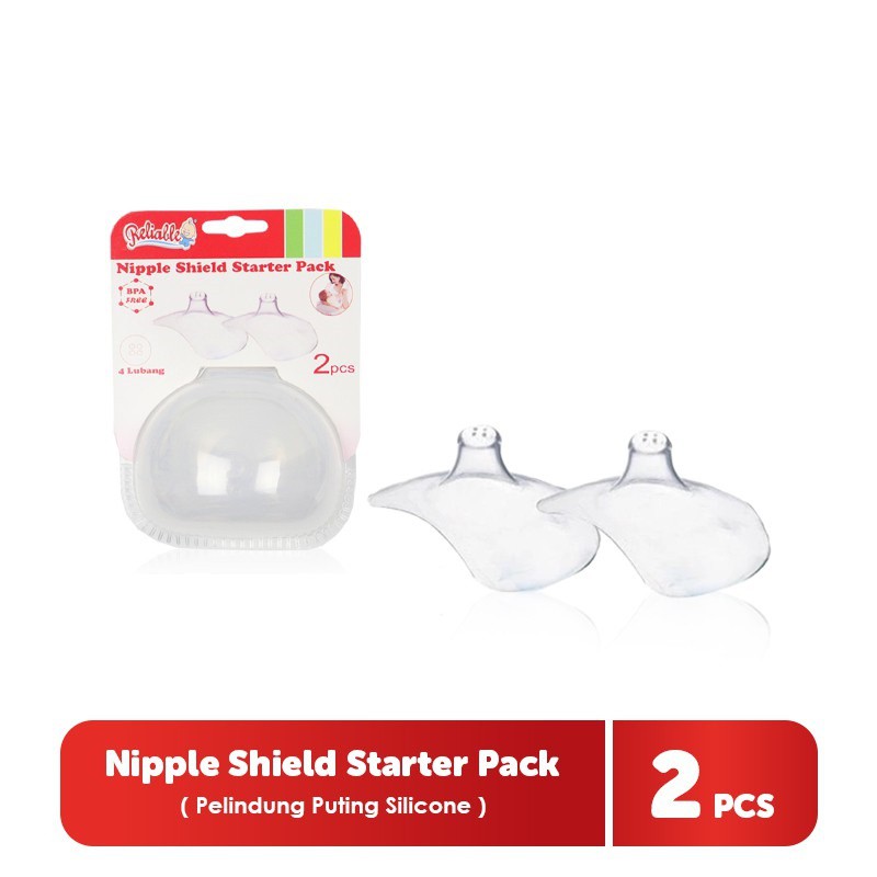 Reliable nipple shield double (isi 2 pcs) | sambung penyambung asi | pelindung puting (Free Box)