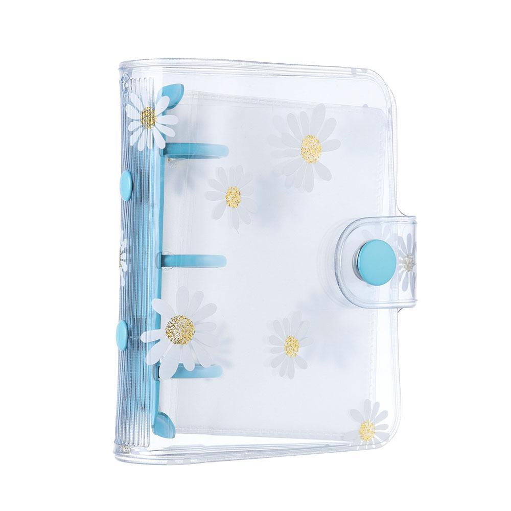 Wonder Notebook Cover Mini File Folder 3 Lubang Daisy Flower Diary Book Loose-leaf Refill