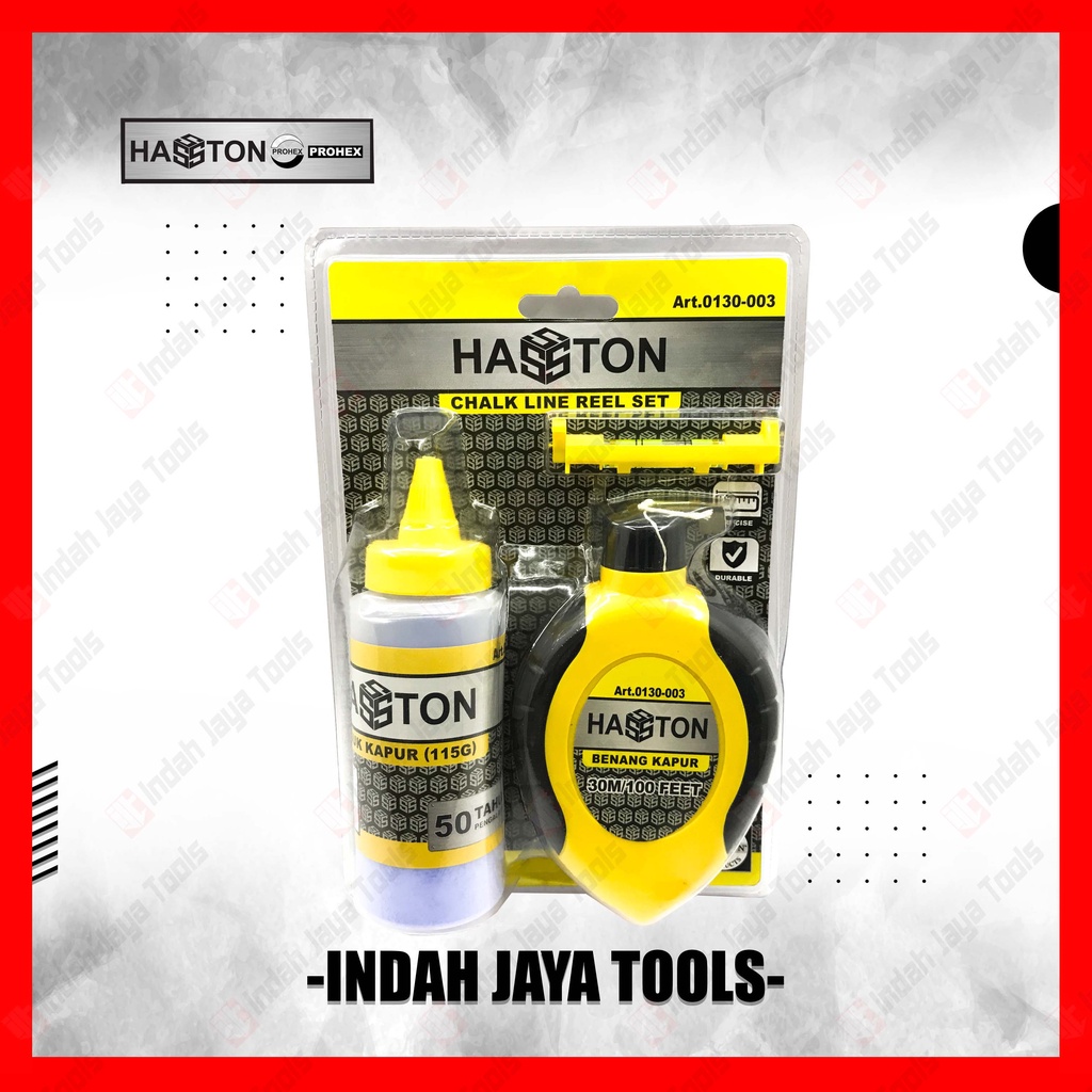 HASSTON 0130-003 Sipatan Set Reel Chalk Line Lot Tarikan Benang Kapur