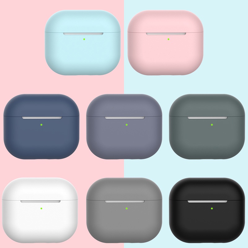 Airpods Pro softcase Silicone silikon Cover Case Untuk Apple Airpods Pro Case Stiker Bluetooth Case Untuk Airpod Untuk Air Pods Pro Earphone Aksesoris Kulit dust proof Airpods  Liquid Soft casing Case Airpods-1