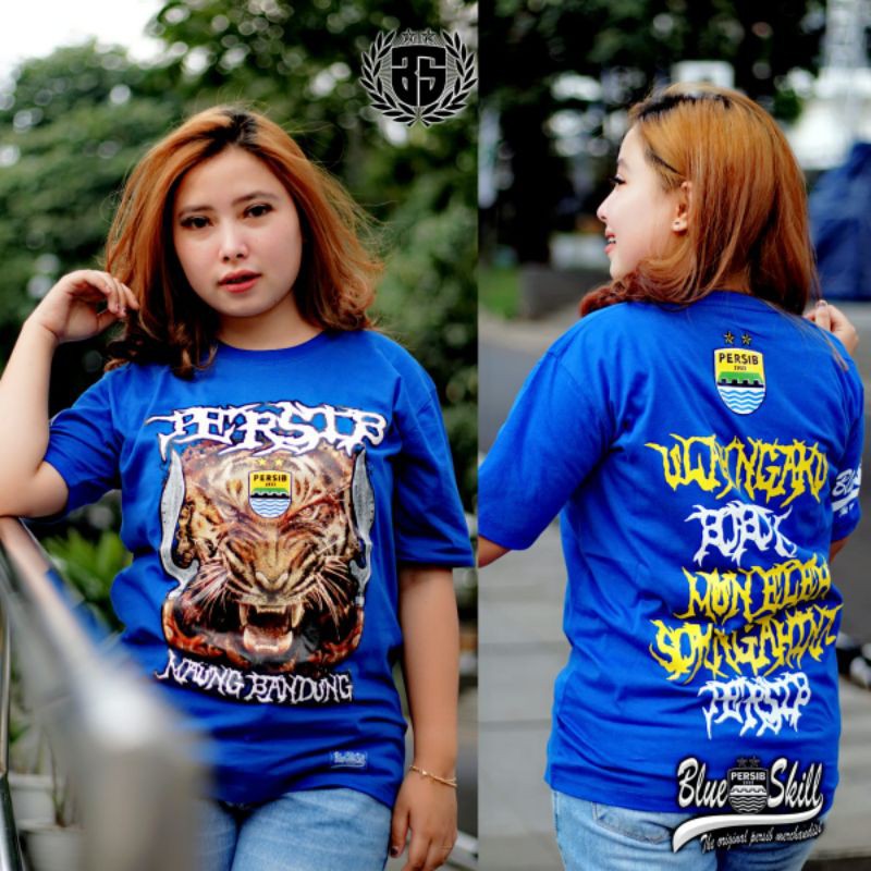 Kaos persib bandung / kaos persib pendek / kaos persib maung bandung untuk pria dan wanita / kaos originalblueskill