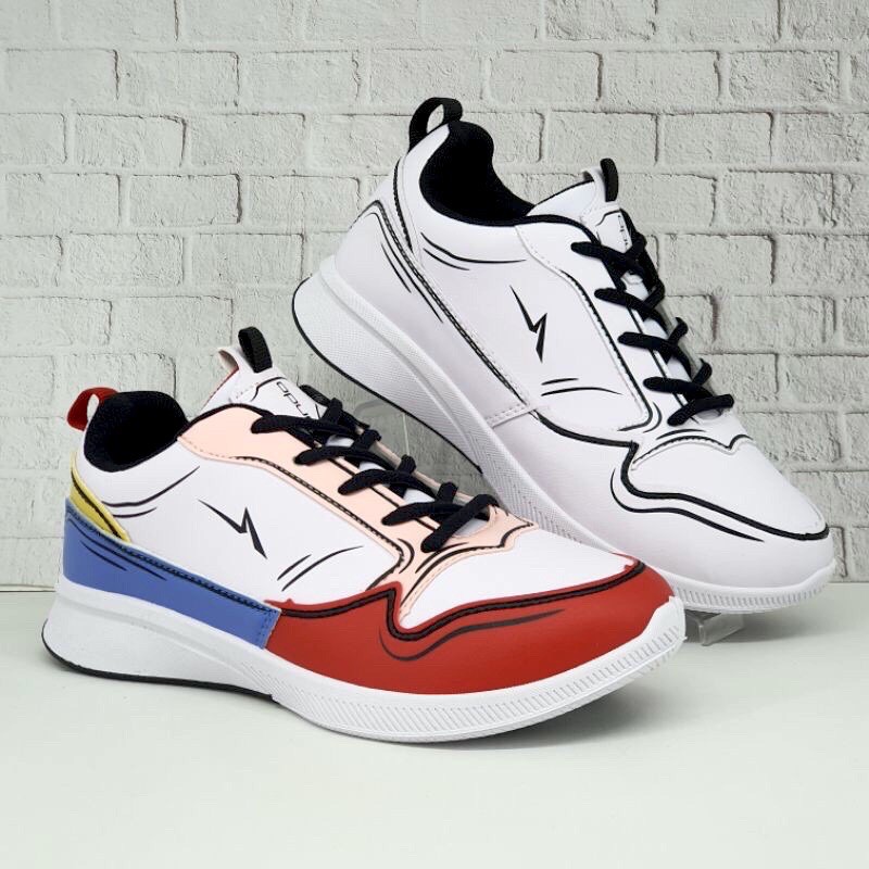 SEPATU SNEAKERS TALI / SEPATU SPORT WANITA ANDO POP ART RUBY (37-40)