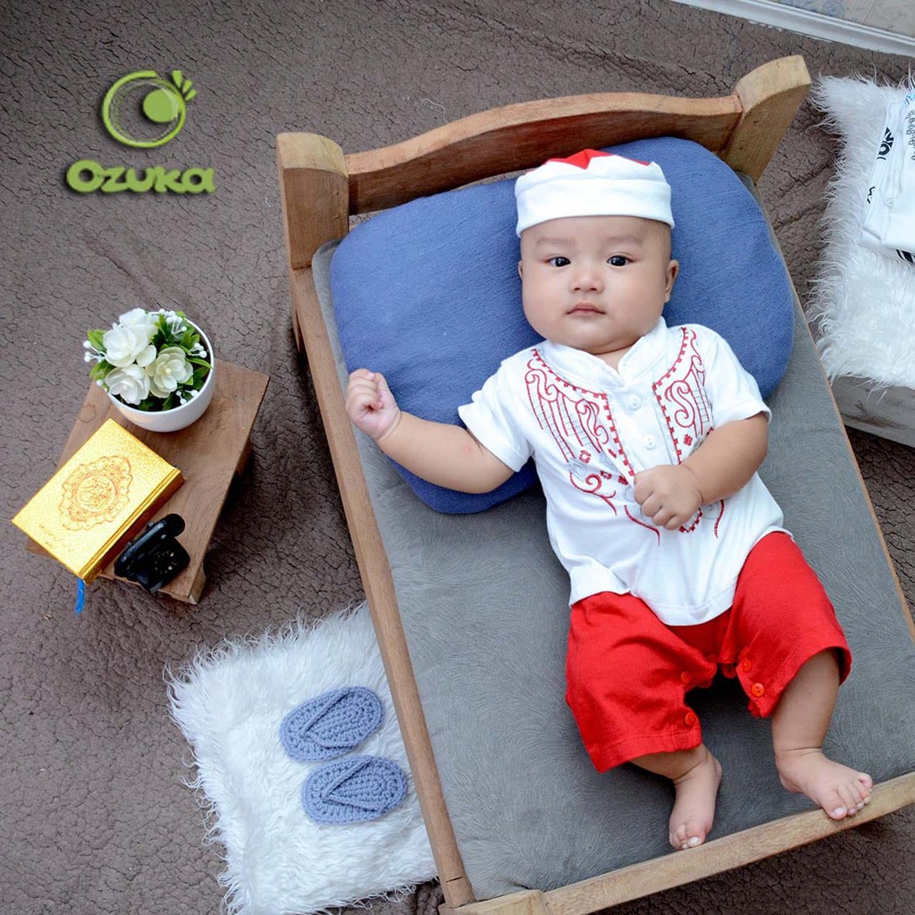 Ozuka Baju Muslim Romper Koko Anak Bayi Laki-laki KDM-04