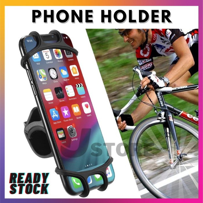 Bicycle Phone Holder Hp Sepeda Motor Aksesoris Tempat Hp Sepeda