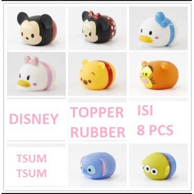 FIGURE DISNEY TSUM TSUM RUBBER VINYL ISI 8 PCS KD143