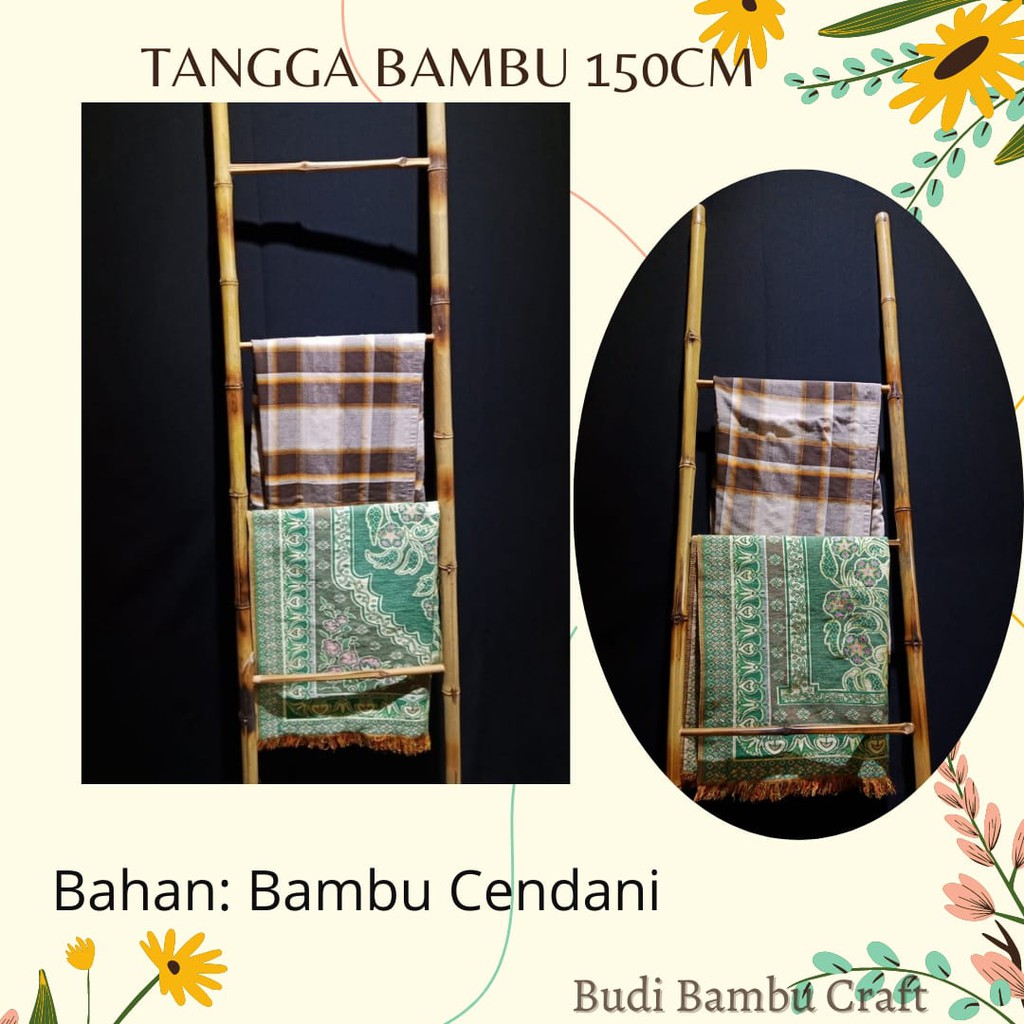 Tangga Bambu Cendani /Tangga Dekorasi Ukuran 150cm / Cendani Bamboo Ladder