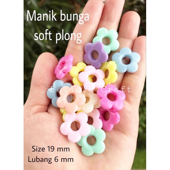 20gr [+/-22pcs] mote bunga pandora soft plong