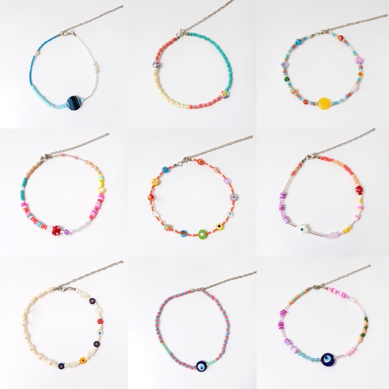 Candy beaded choker / kalung manik / colorful beads choker