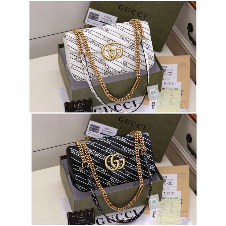 TAS Gc Marmont 92705 WITH BOX/ Tas Gc Marmont Wanita Import/ Tas Selempang GC Wanita Import/ Tas Sel