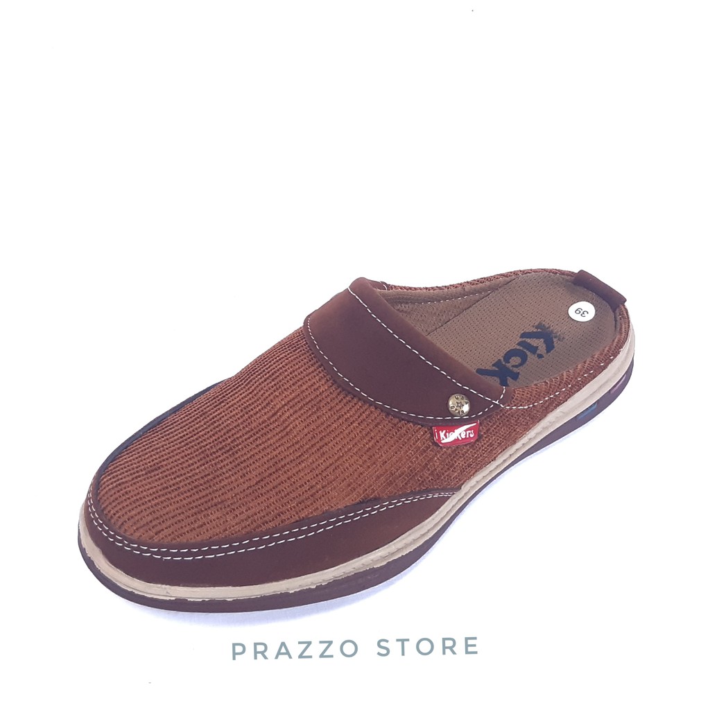 Sendal Slop Pria Sandal Selop Kasual Brown SB01