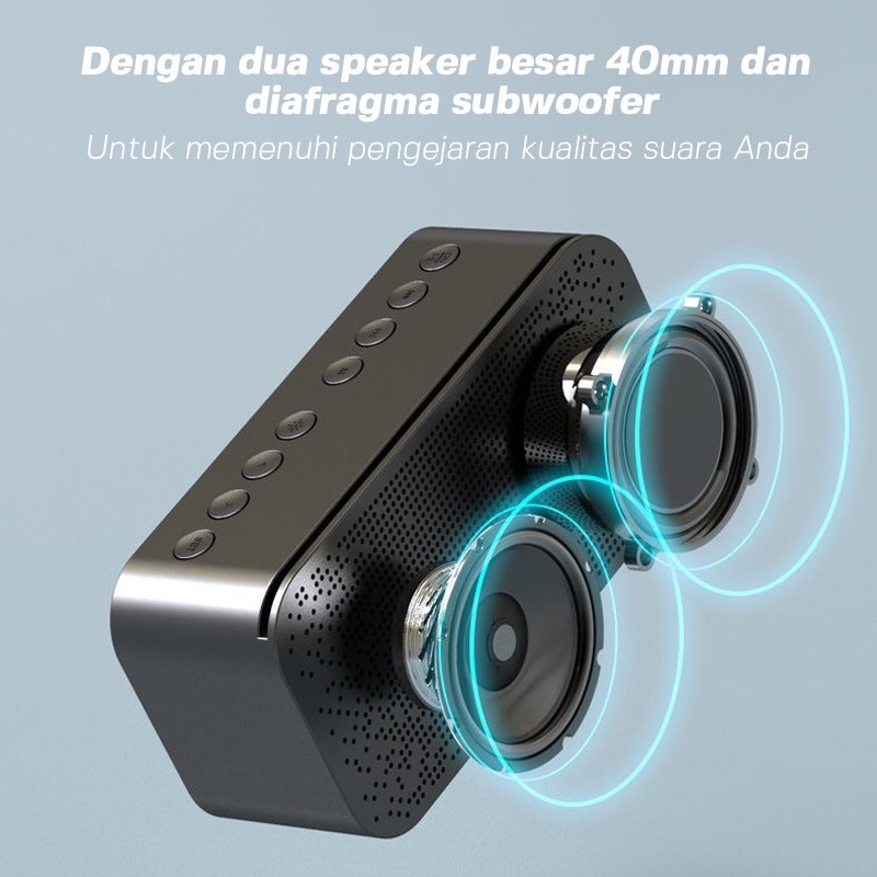 CHIP GRADE A / JERNIH DAN MENGGELEGAR  / BISA RADIO / BATERAI 1400 mAh REAL / SPEAKER Q5 ATAU G-10 ORIGINAL / Speaker bluetooth portable stereo original / Jam digital led display 2 alarm / Tampilan Suhu Celcius