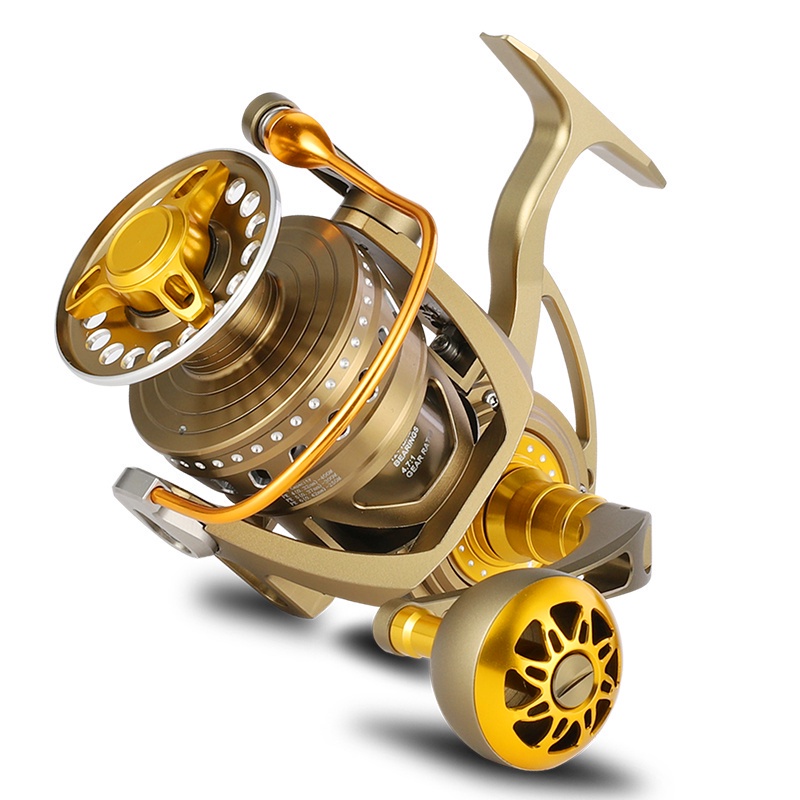 Spinning Reel 8000/10000 Max Drag Power 30Kg High Performance 12+1BB High Speed Ratio 4.7:1 All Metal Line Spool Saltwater Fishing Reel