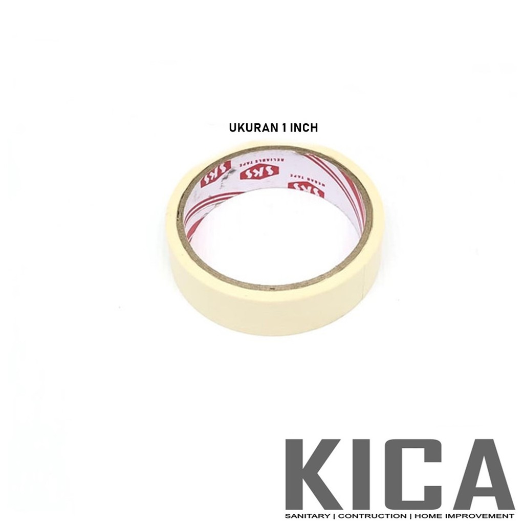 

MASKING TAPE / LAKBAN KERTAS UKURAN 1 INCH / 2.5 CM
