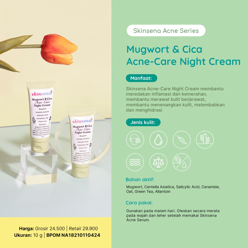 Skinsena Mugwort &amp; Cica Acne-Care Night Cream