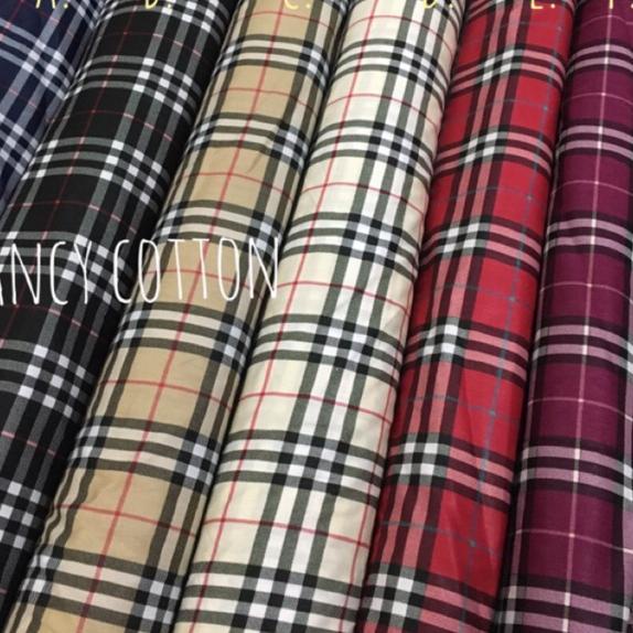 ❆ kain katun jepang motif kotak kotak BB ♜