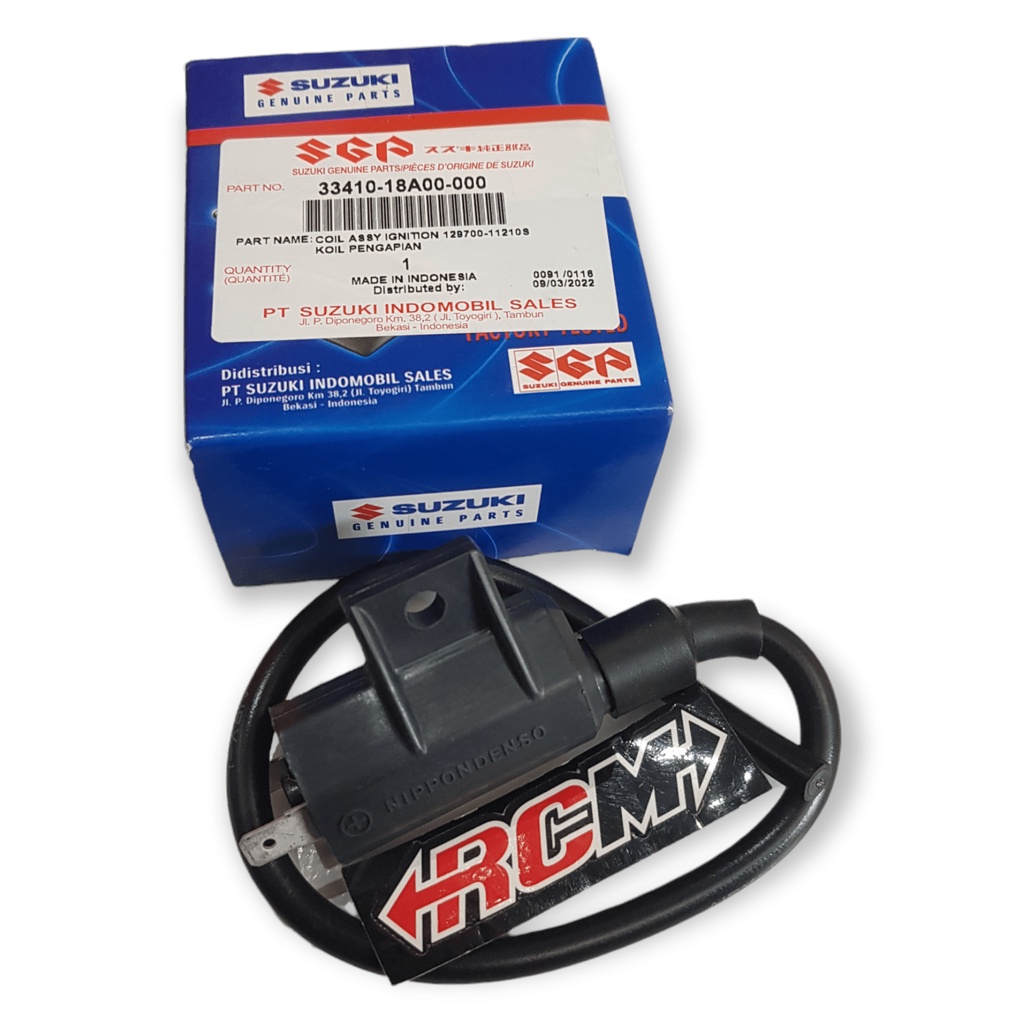 33410-18A00-000 KOIL COIL CUIL KUIL PENGAPIAN SATRIA 2T 2 TAK 2 T 2TAK HIU MALAYSIA LSCM ORI ORIGINAL SUZUKI SGP ASLI