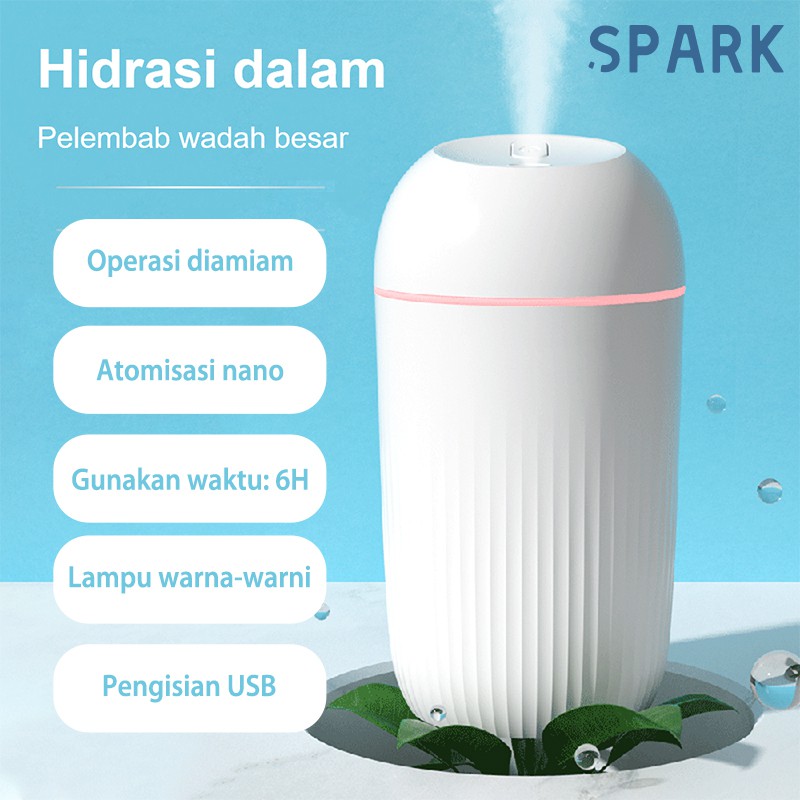 COD✨Humidifier USB Charging Purifier Lampu LED Diffuser Portabel Mini