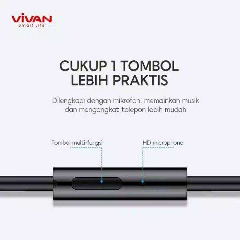 Vivan Q11s Bass Metal Earphone