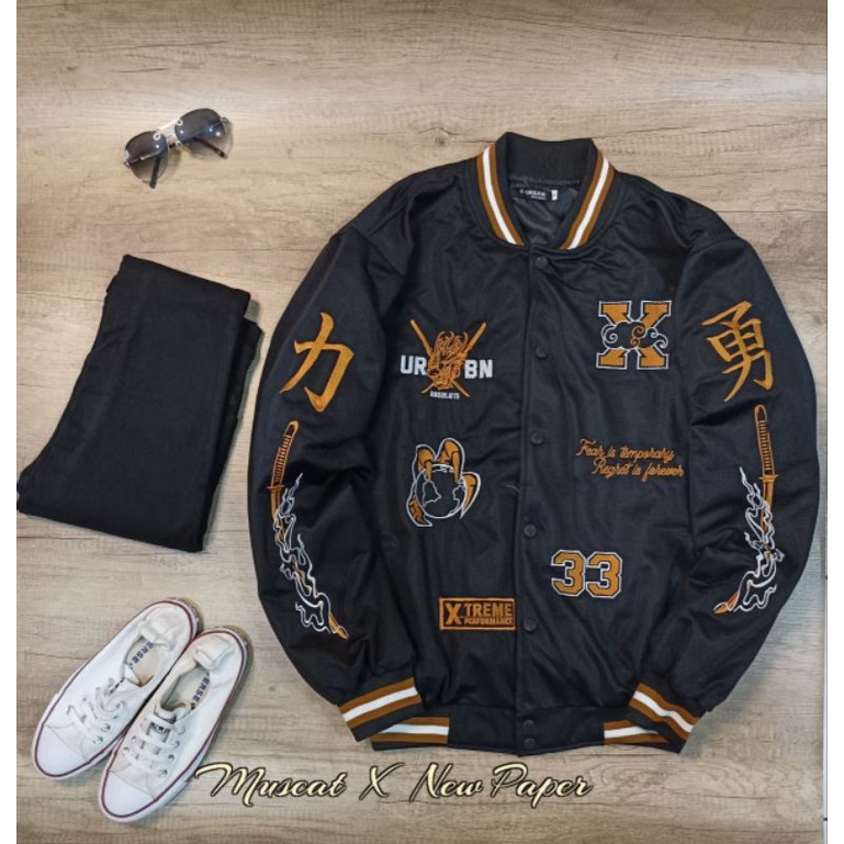 Premium Jaket Varsity X-Urband Absolut Black