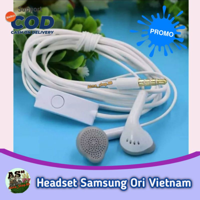 Headset Earphone Headphone Samsung Ori Vietnam Jack 3.5 Hp Handphone Promo Murah Cod Grosir