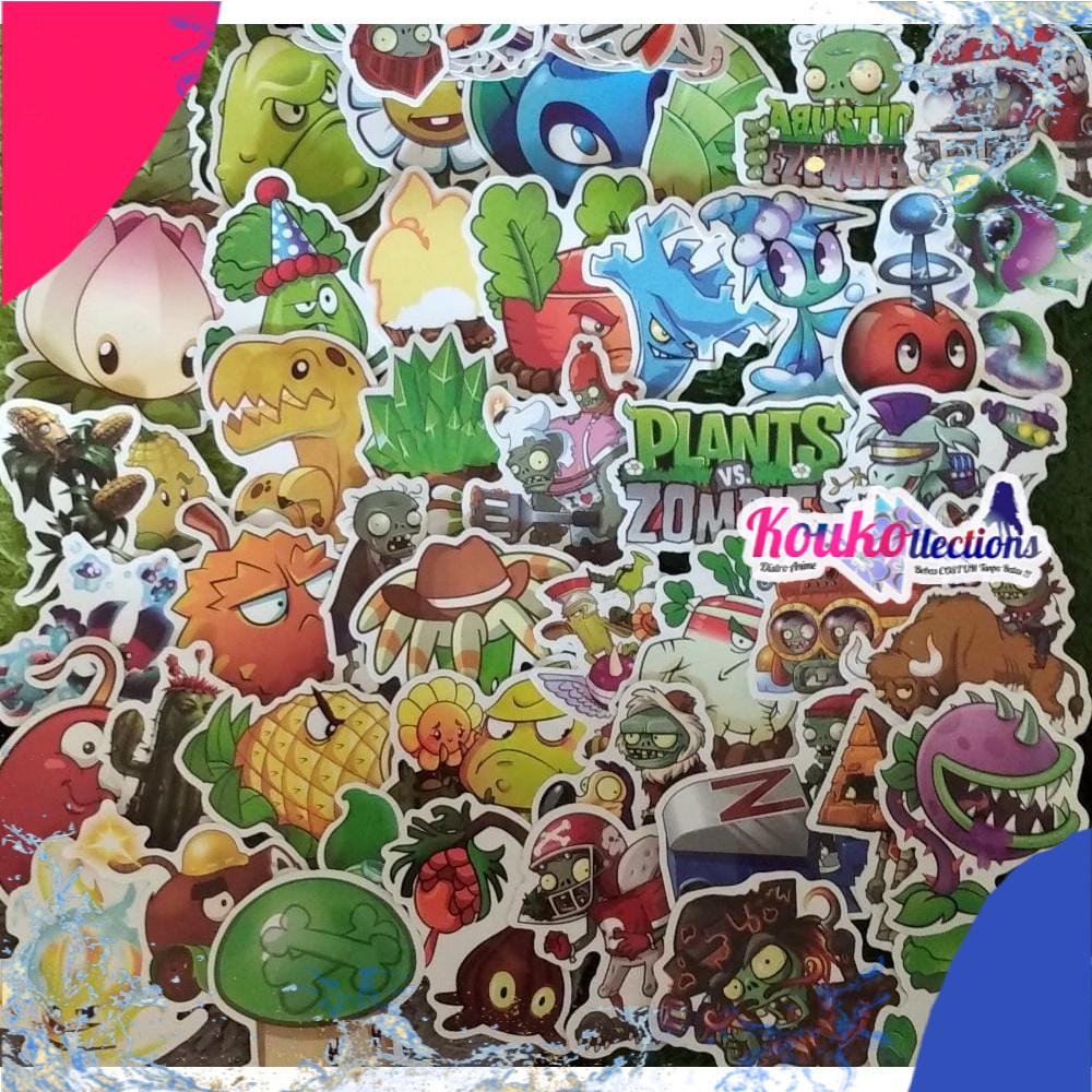 HARGA ISI 30 STIKER PLANT vs Zombie Game Pc poster,kaos,kpop,naruto.anime