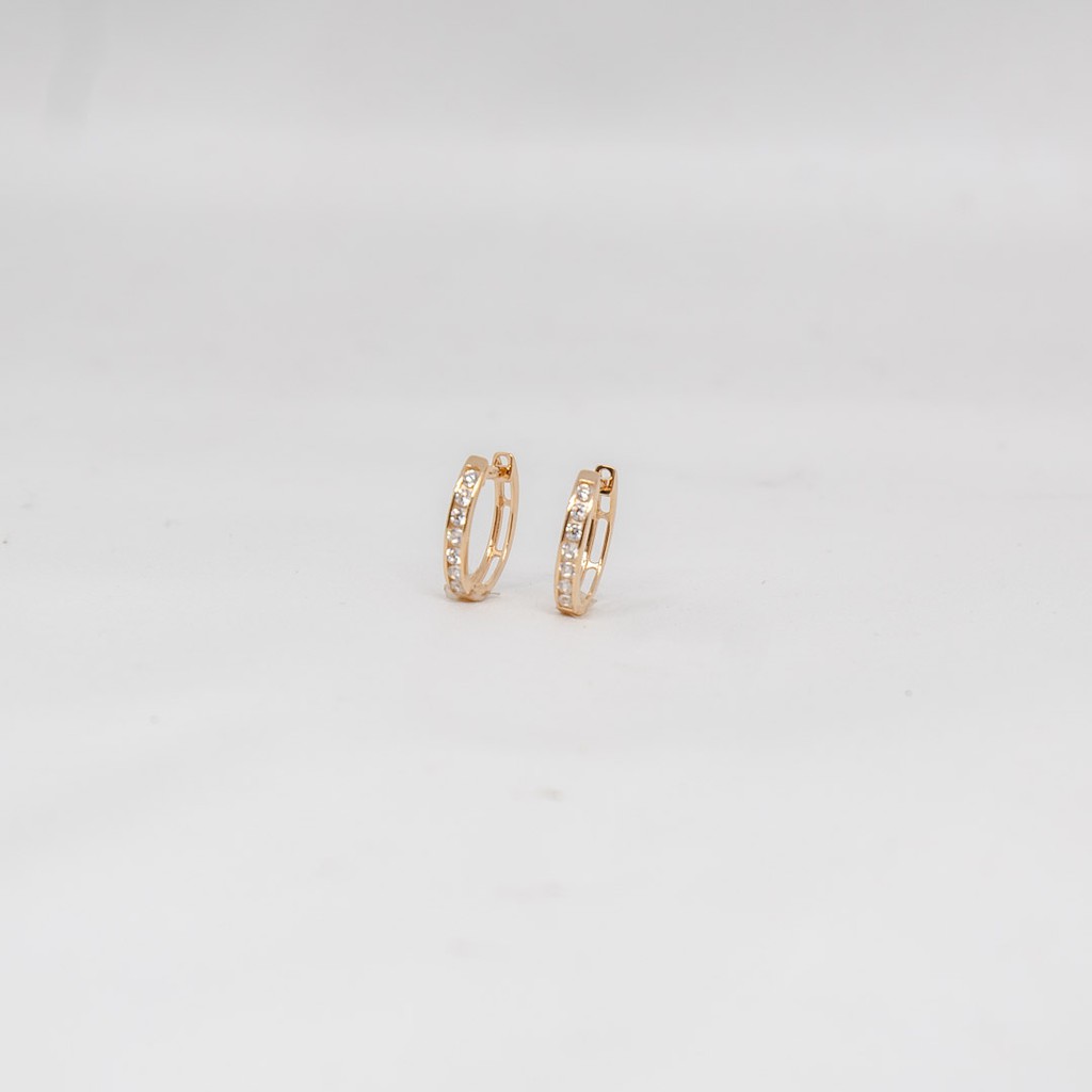 Anting emas asli model klip kadar 300