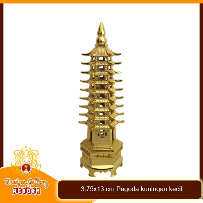 3.75x13 cm Pagoda kuningan kecil