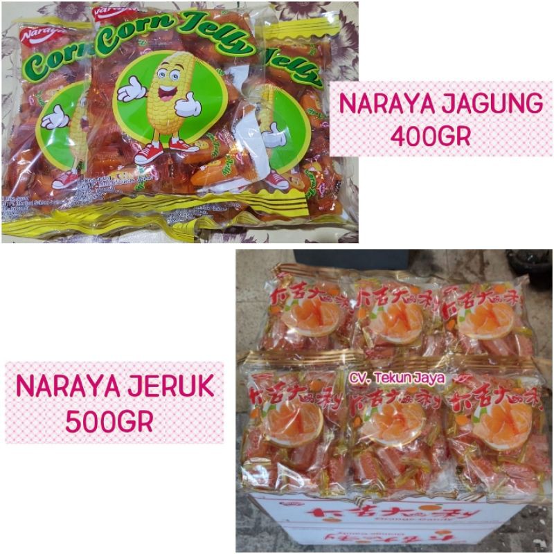 Naraya Permen Jelly Jeruk - Jagung 500gr - Permen Imlek - Hongmao