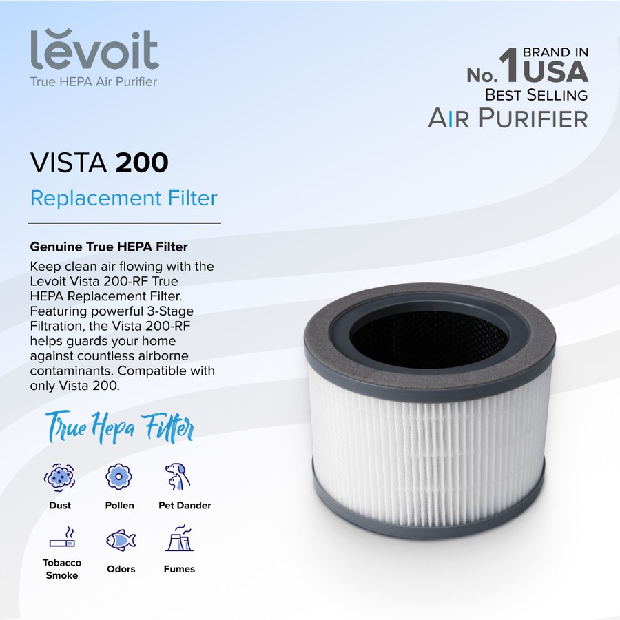 Levoit Vista 200 Replacement Filter True HEPA H13 Filter Pengganti