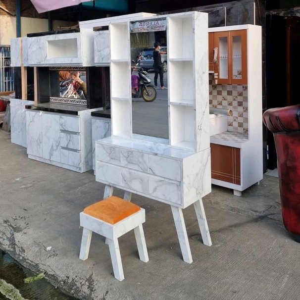 MEJA RIAS HPL / MEJA RIAS HPL KAKI RETRO