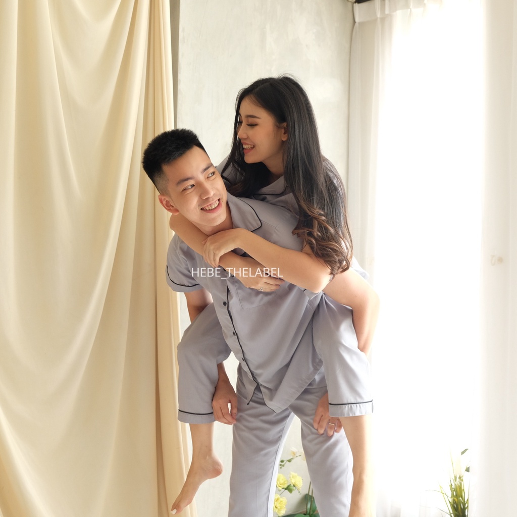 Couple Pajamas - Atasan Celana Baju Tidur Setelan