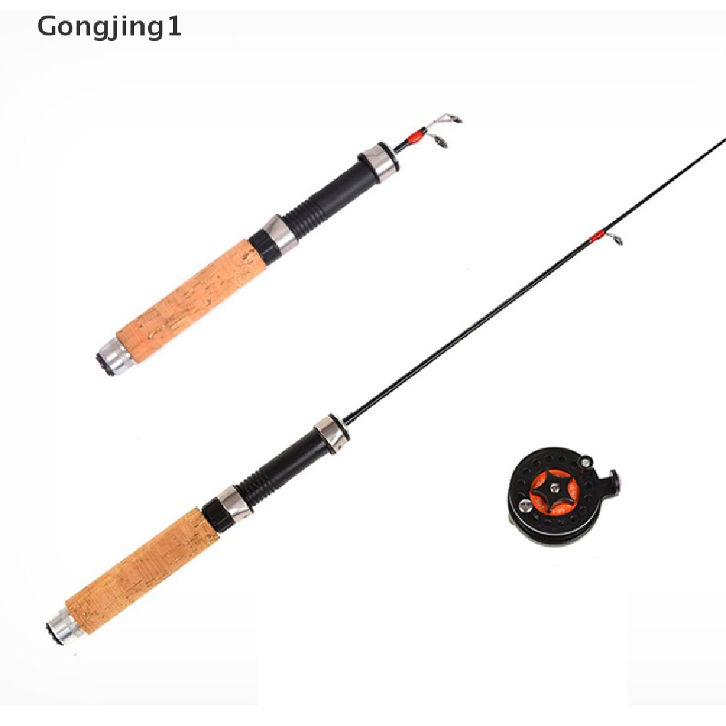 Gongjing1 Joran Pancing Teleskopis Mini Portable Untuk Memancing Di Es