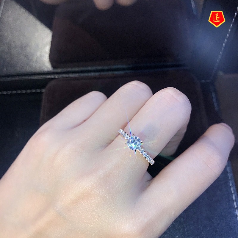 [Ready Stock]Simple S925 Silver Diamond Ring Fashion Luxury