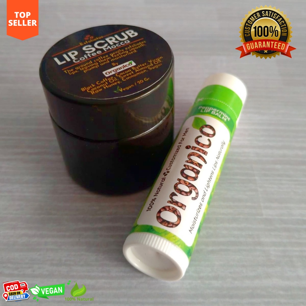 Lip Balm Organico dan Lip Scrub Coffee Mocca Paket Hemat